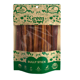 Green Woof Straight Bully Sticks (size: 6 Inch)