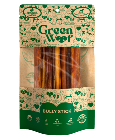 Green Woof Straight Bully Sticks (size: 12 Inch)