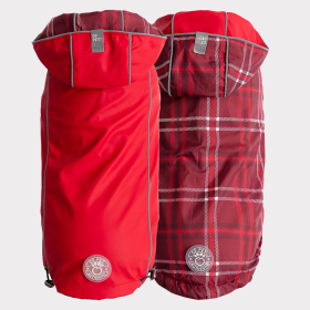 GF Pet Reversible ElastoFit Raincoat (Color: Red, size: 3XL)