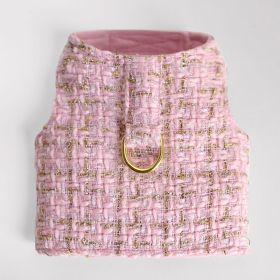 Chantel Tweed Dog Harness (Color: Bubblegum Pink, size: MD)
