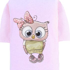 Cutie Dog Tee Collection (Color: Baby Pink Owl, size: XXS)