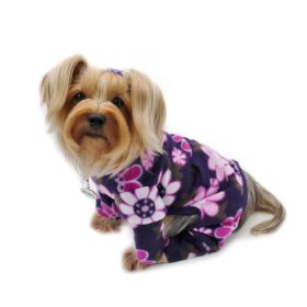 Midnight Garden Fleece Turtleneck Pajamas (size: XS)