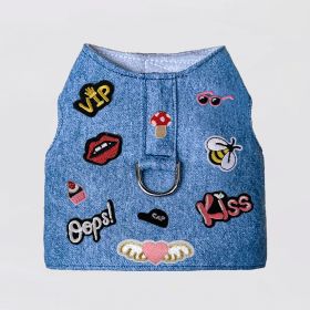 Rebel Dog Harness (Color: Denim, size: XS)