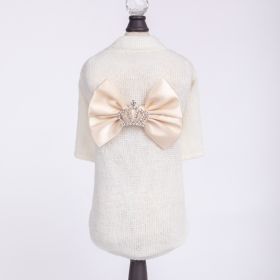 Royal Princess Dog Sweater (Color: Ivory, size: XXS)
