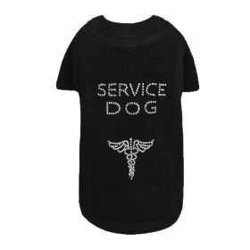 Service Dog Tee (Color: Black, size: XXS)