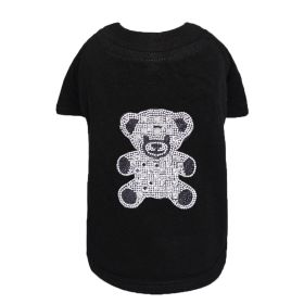 Teddy Dog Tee (Color: Black, size: XXS)