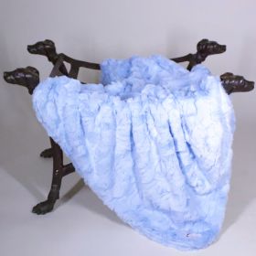 Bella Dog Blanket (Color: Baby Blue, size: Throw)