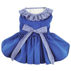 Blue Gingham Dress (Option: X-Large)