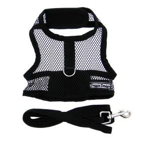 Cool Mesh Dog Harness - Solid Black (Option: Large)