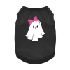 NEW - Cute Ghost with Bow Dog Shirt - Jet Black