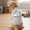 NEW - I Still Live With My Parents Dog Shirt - Glacier Gray