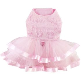 Pink Lace and Ruffles Dress (Option: X-Small)