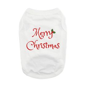 NEW - Merry Christmas Dog Shirt - White (Option: X-Small)