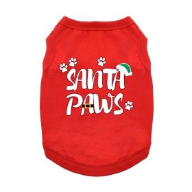 NEW - Santa Paws Dog Shirt - Red (Option: X-Large)