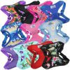 Wrap and Snap Hareness - Sunset Hibiscus Print and Mesh Choke Free Step in Harness