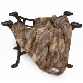 Luxe Dog Blanket (Color: Taupe, size: LG)